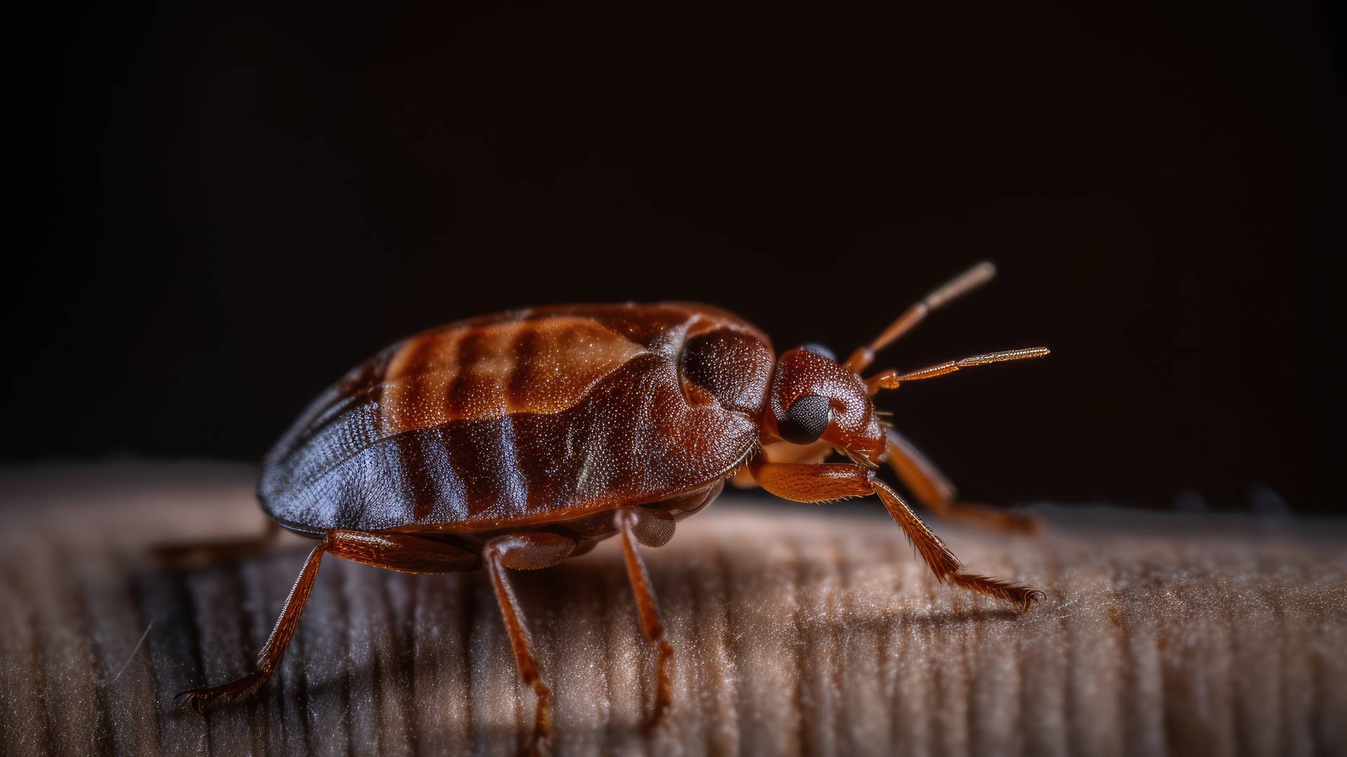 close up look at a bed bug