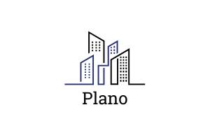 blue and black buildings with Plano writen below them to represent the area we serve
